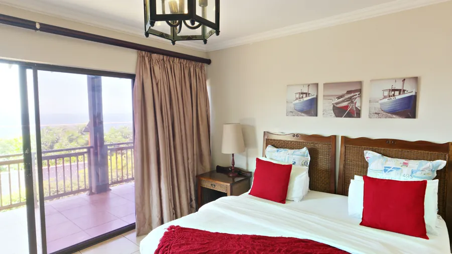 Chambre d’hôtel ouvrant sur sa terrasse, vue depuis un panorama 360°